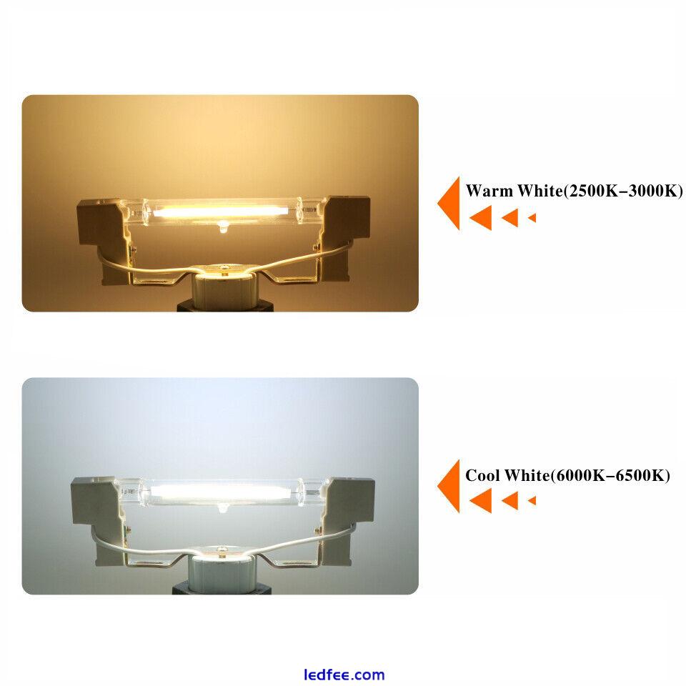 Dimmable R7s LED COB Light Bulb 78mm 118mm 12W 25W Glass Tube Ceramics Lamp 4 