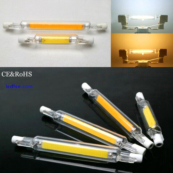 R7S LED Bulb 118mm 78mm Warm/Cool Halogen Lamp COB Dimmable Glass 110V 220V 2 