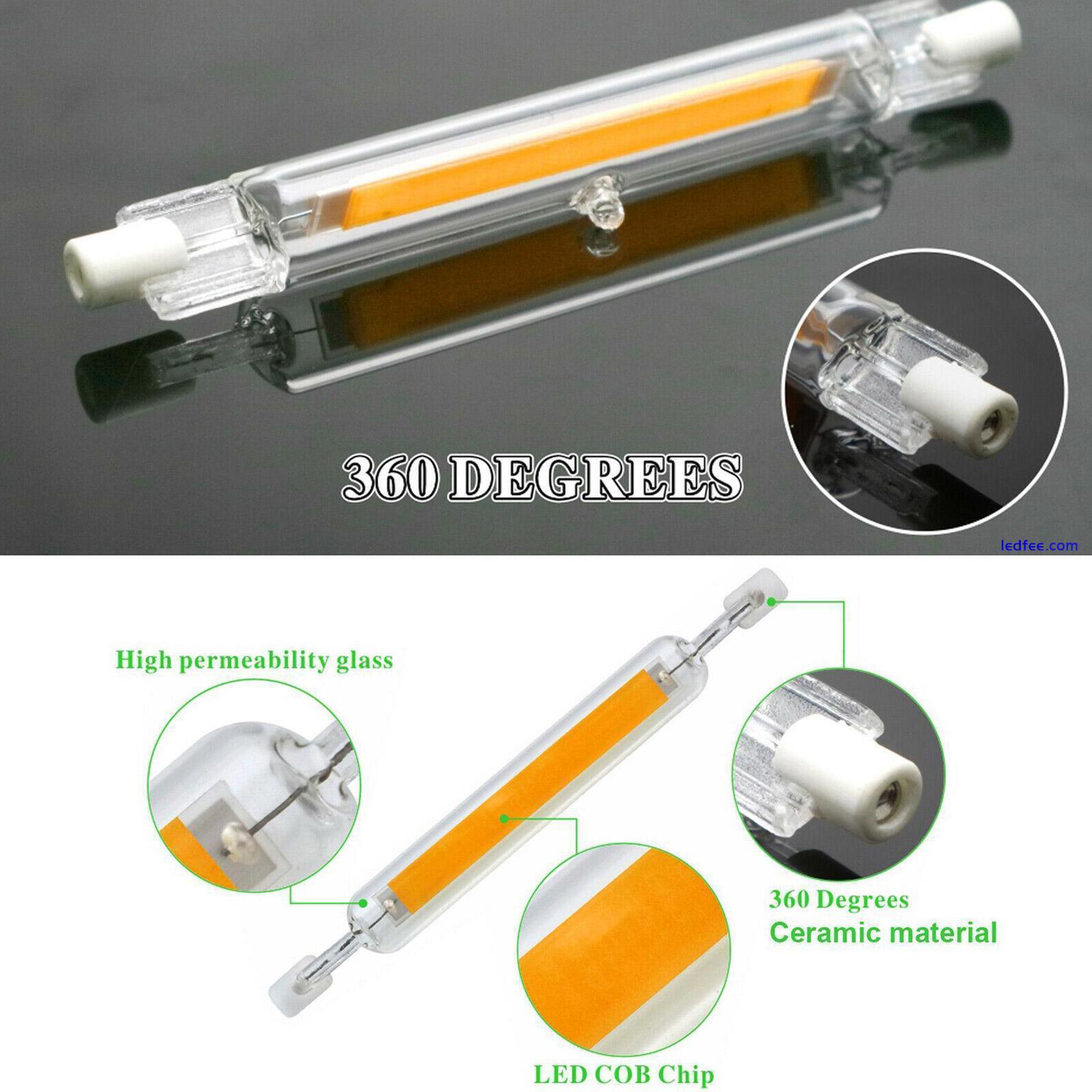 LED R7S Halogen Bulbs 10W 78mm /118mm Glas COB Tube Lampe Dimmbar Er O1E9 1 
