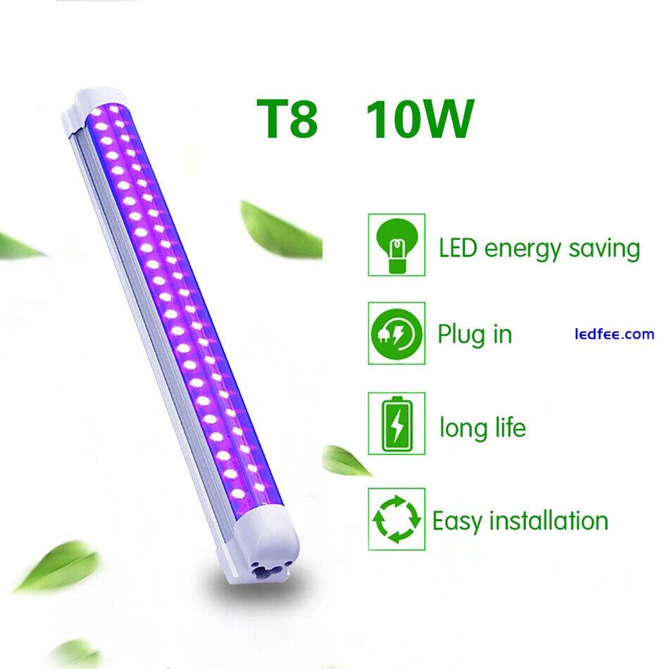 T8 UV LED Tube Blacklight 10W 48leds 365nm 395m 85-265v 32cm Purple Bar Lamp 1 