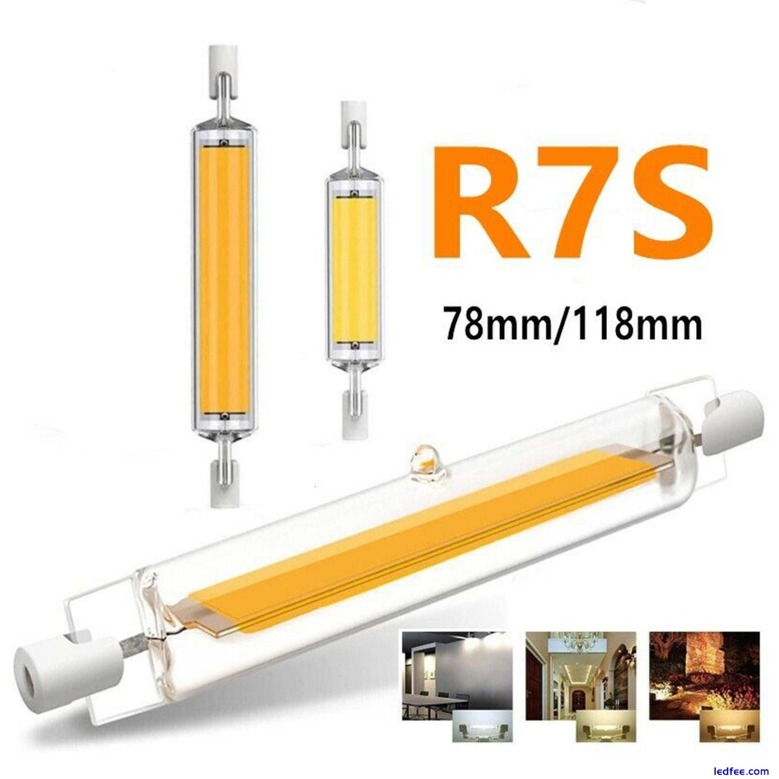 LED R7S Bulb 15W 78mm 30W 118mm Glas COB Lampe Dimmbar Tube SE Halogen DEHeiß 0 