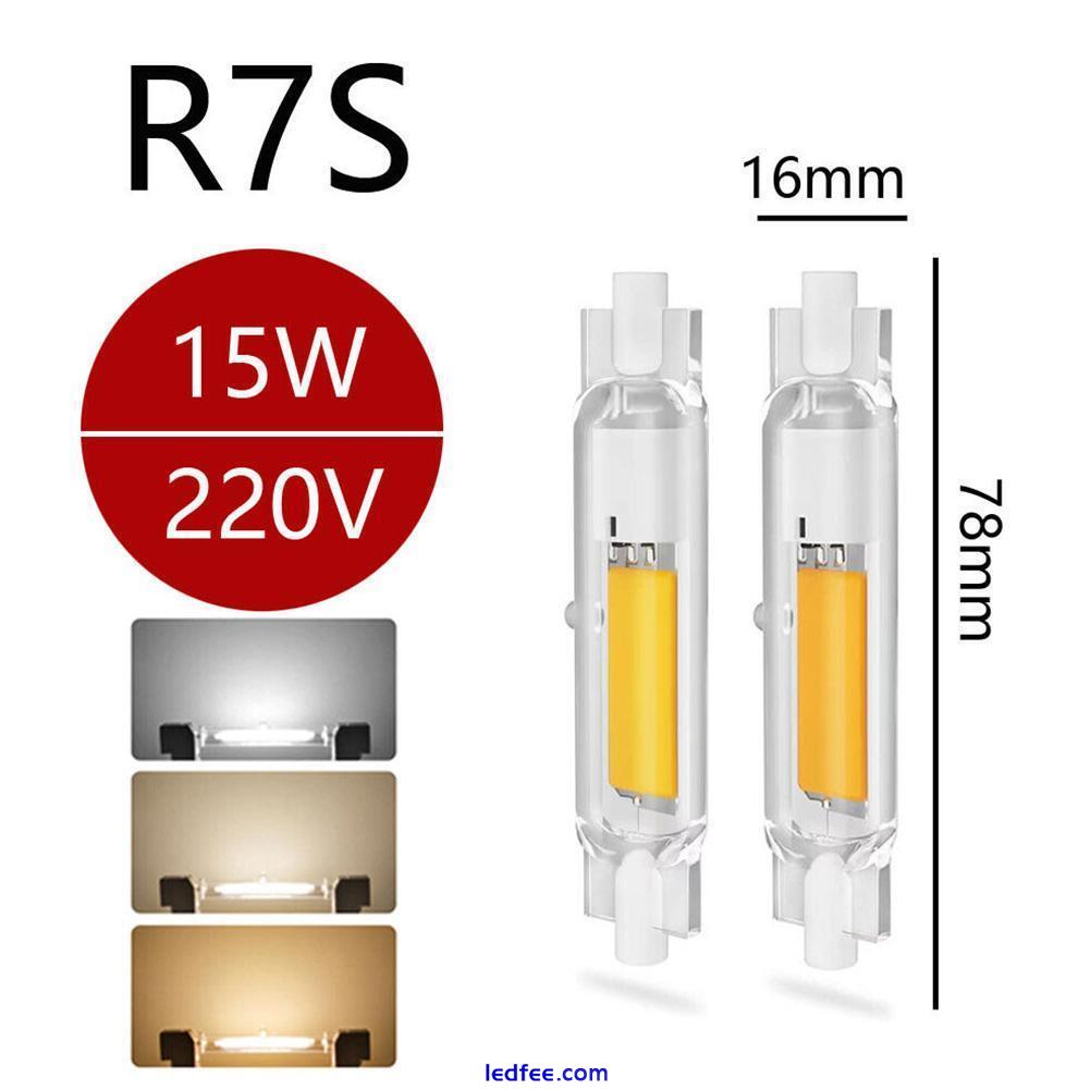 R7S LED COB Bulb 78mm 15W 118mm 30W Glas Lampe Dimmbar Ersetzen SE Halogen  Tube 0 