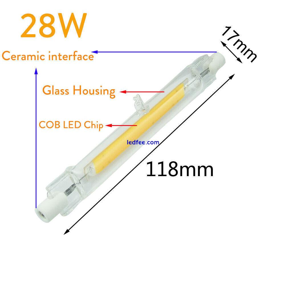 78mm 118mm 6W 12W Dimmable R7s LED Maïs Ampoule Céramique Verre Lampe Tube RD 5 