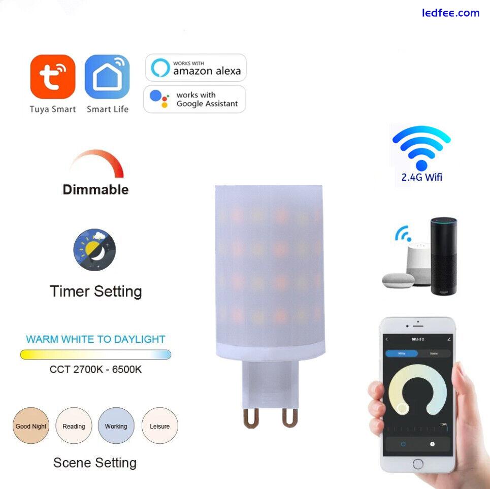 6W Smart WiFi LED Glühbirne G9 RGB Dimmbar Birne Lampe w/Alexa Google Home TUYA 3 