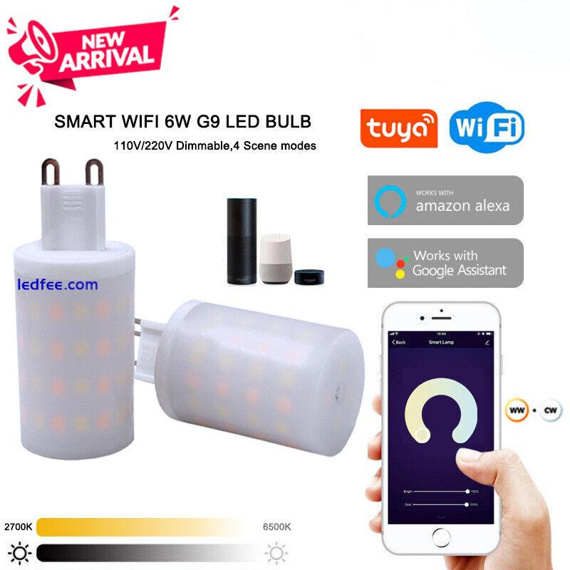 6W Smart WiFi LED Glühbirne G9 RGB Dimmbar Birne Lampe w/Alexa Google Home TUYA 0 