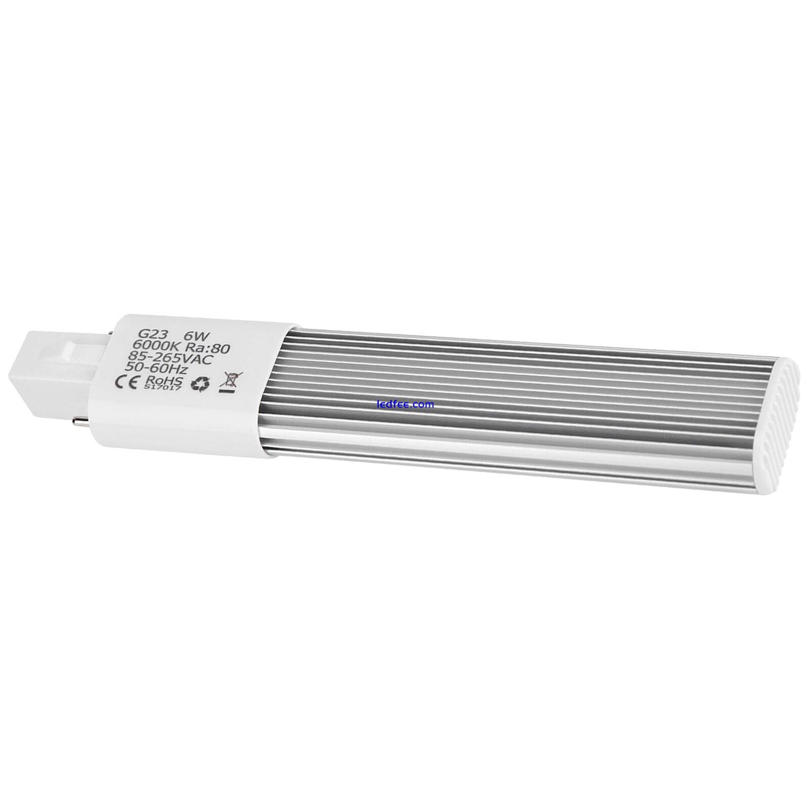 JY (G23 Cool White)6W 2-Pin LED Compact Lamp Horizontal Recessed Tube Light B CM 2 