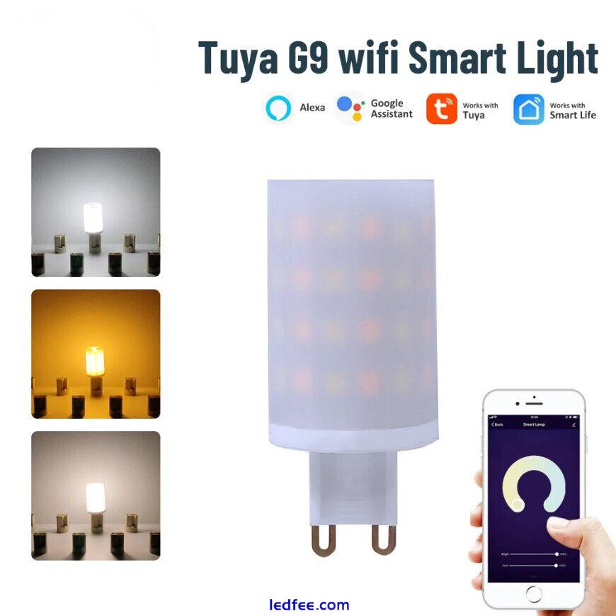 1/10X Tuya G9 6W Dimmable WiFi Smart LED Light Bulb RGB FOR Alexa Google Home 4 