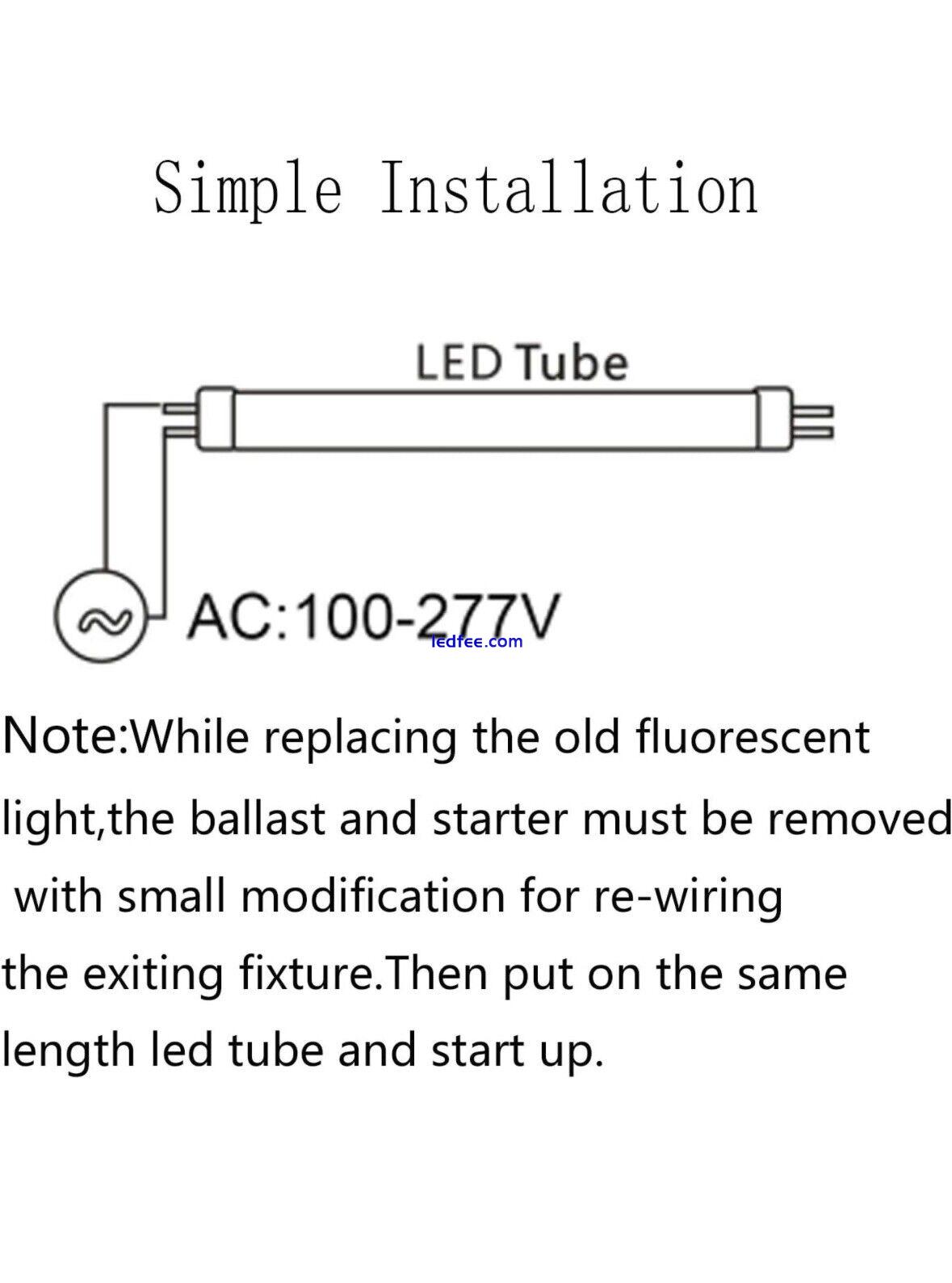 jimwhen 2 Pack T8 LED Light Tube Bulbs 2FT LED Nano Tube Light9W 18W Equiv 50... 1 