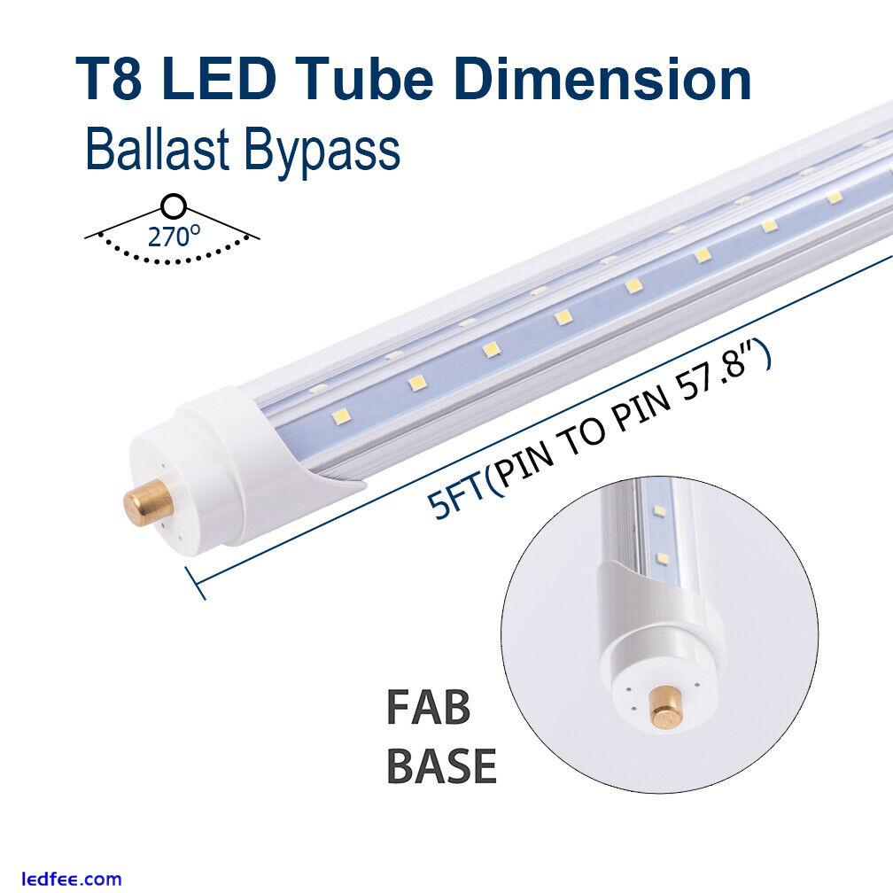 T8 LED Light Tube Replacement 4FT 5FT 6FT 8FT FA8 Single Pin Dual-Ended Power  3 