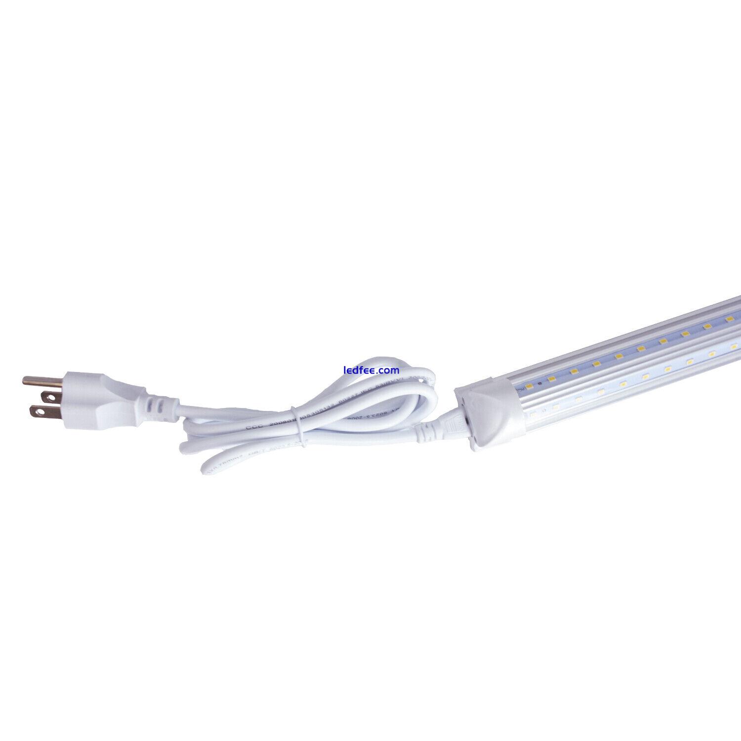 US Power Cables T5 T8 LED Tube Light 2FT 4FT 3-Pin Plug Cord 3 
