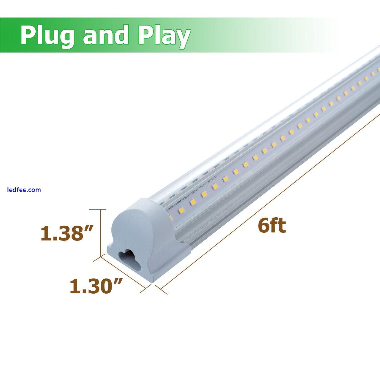 6FT T8 LED SHOP LIGHT V-SHAPE 54W CLEAR COOLER/ FREEZER LED Tube Light 2 