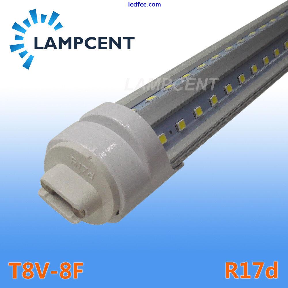 8/Pack T8 LED Shop Light V Shape 64W 8' Tube Bulb FA8 Single Pin Clear Lens 8ft 1 