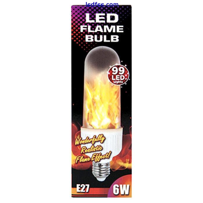 Flame LED Light Bulb E27 Screw Jumbo Flickering Fire Effect 0 