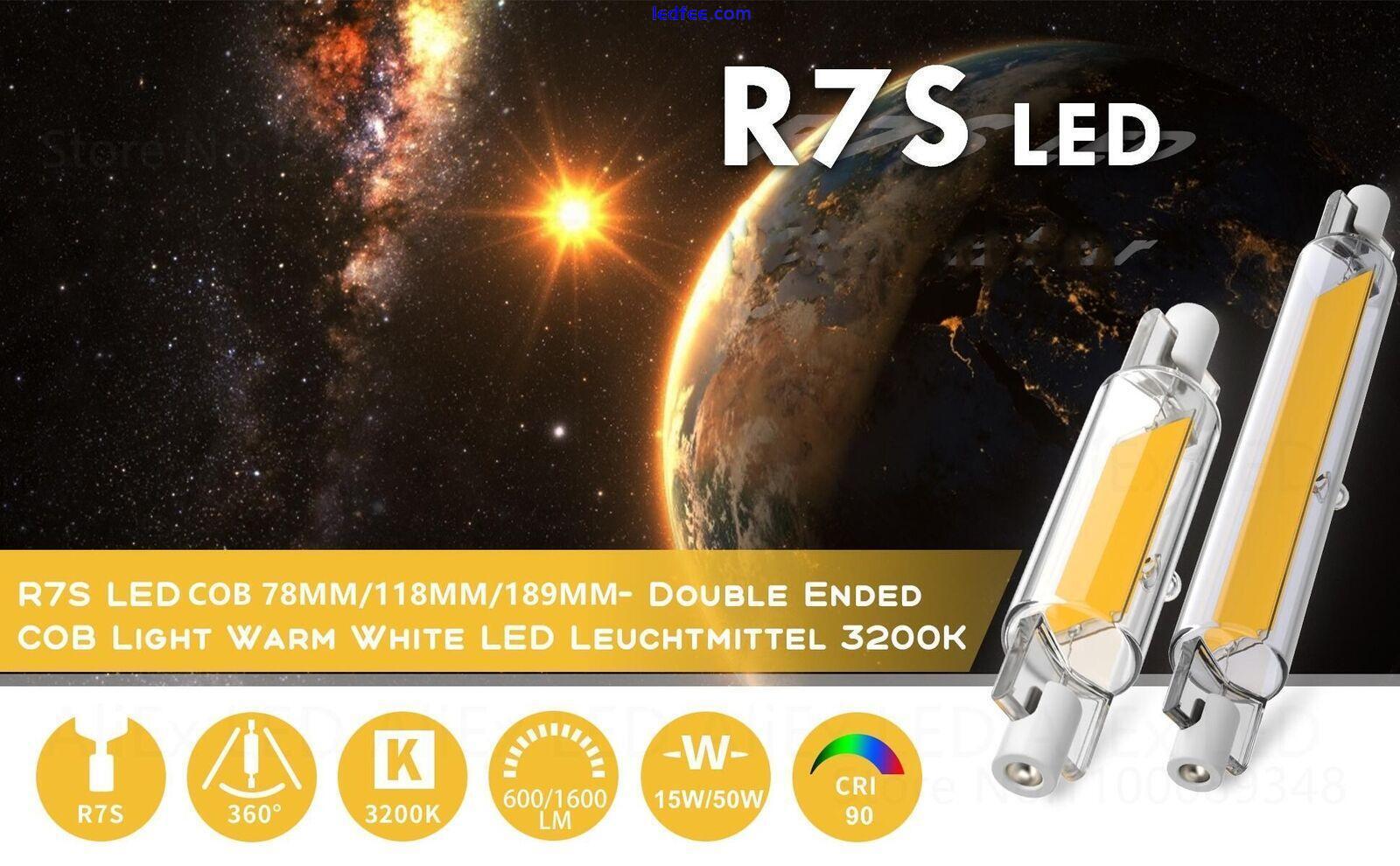 Lamp Glass Tube R7s Bulb Halogen Cob Power LED Table Energy Saver High 5/10pc 5 