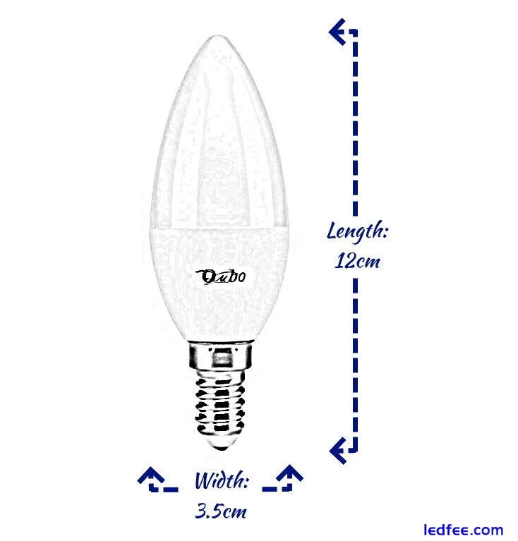 LED Light Bulbs Spiral Round Candle Stick 5W - 40W E14 B22 Bayonet Screw White 3 