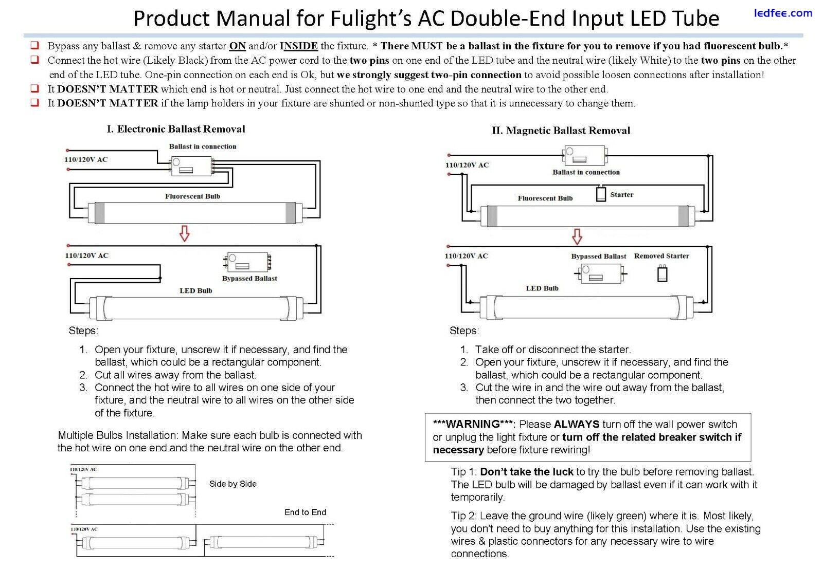 110/120V-LED F15T8 Tube Light (Rotatable)-Daylight-18