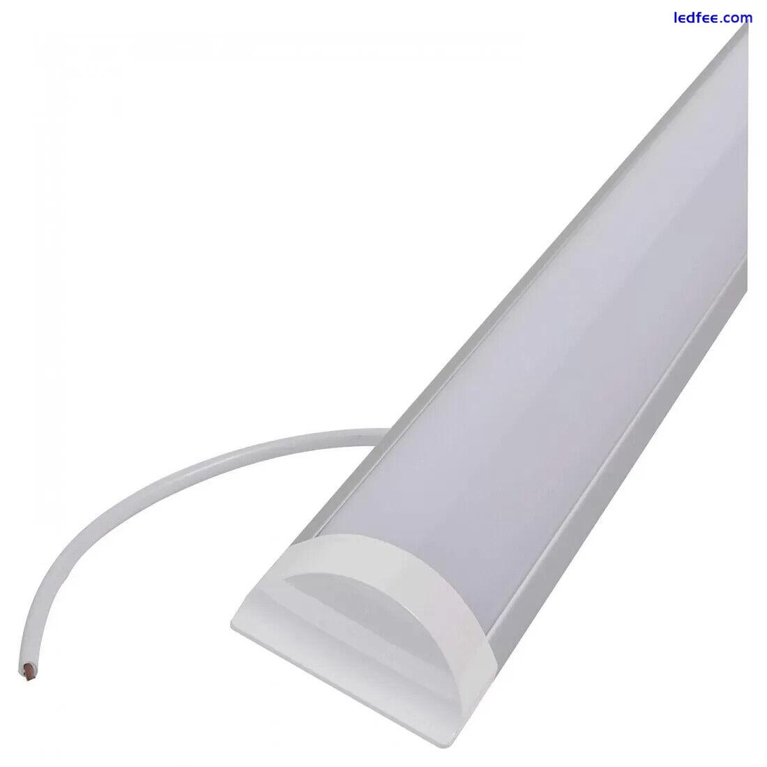 LED Batten Light 18W 2FT 60CM Flat Tube Slimline Daylight 6500k Ceiling Lamp 3 