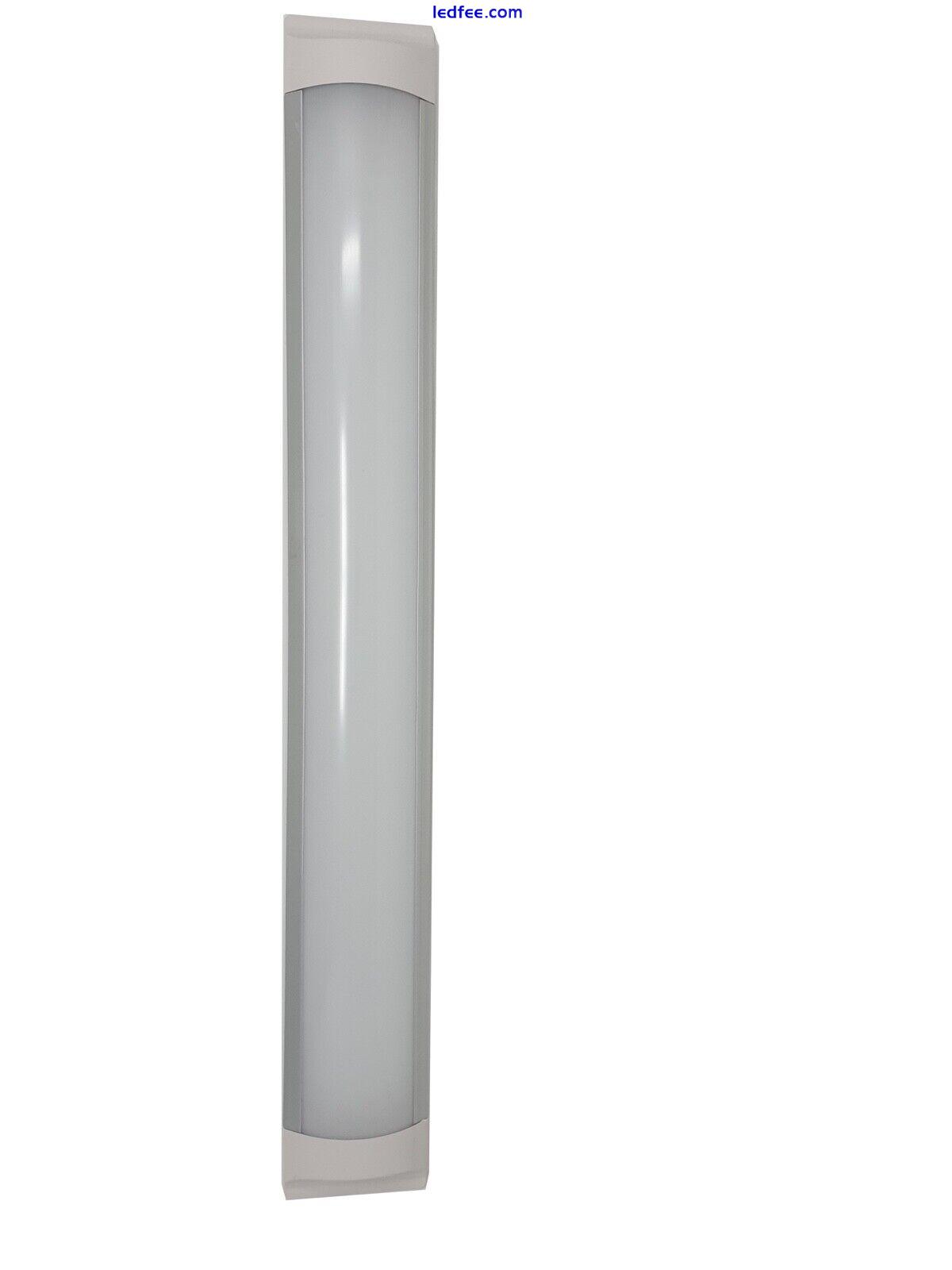 LED Batten Light 18W 2FT 60CM Flat Tube Slimline Daylight 6500k Ceiling Lamp 5 