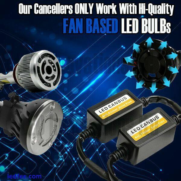 2x H4 LED Headlight Canbus Error Free Warning Resistor Decoder Anti Flicker 0 