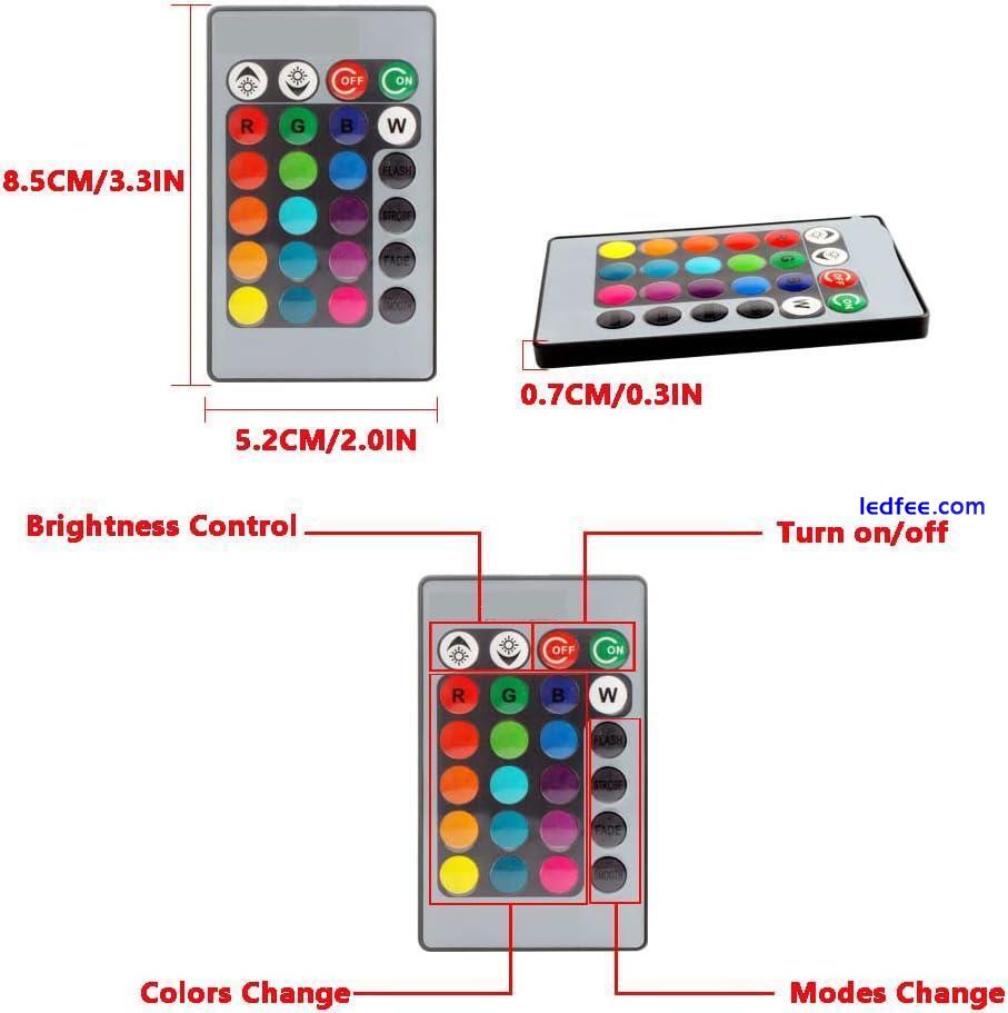 Pair H11 H8 RGB Colourchange LED fog light bulbs remote control 12v headlight 2 