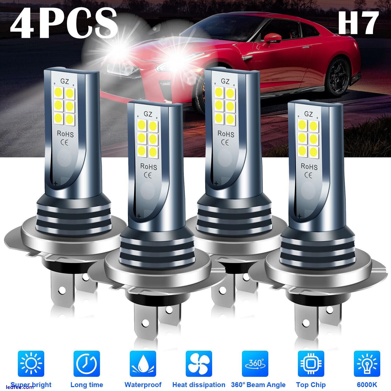 4x H4 LED Headlight Bulb Kit High Low Beam 220W 60000LM Super Bright 6000K White 0 