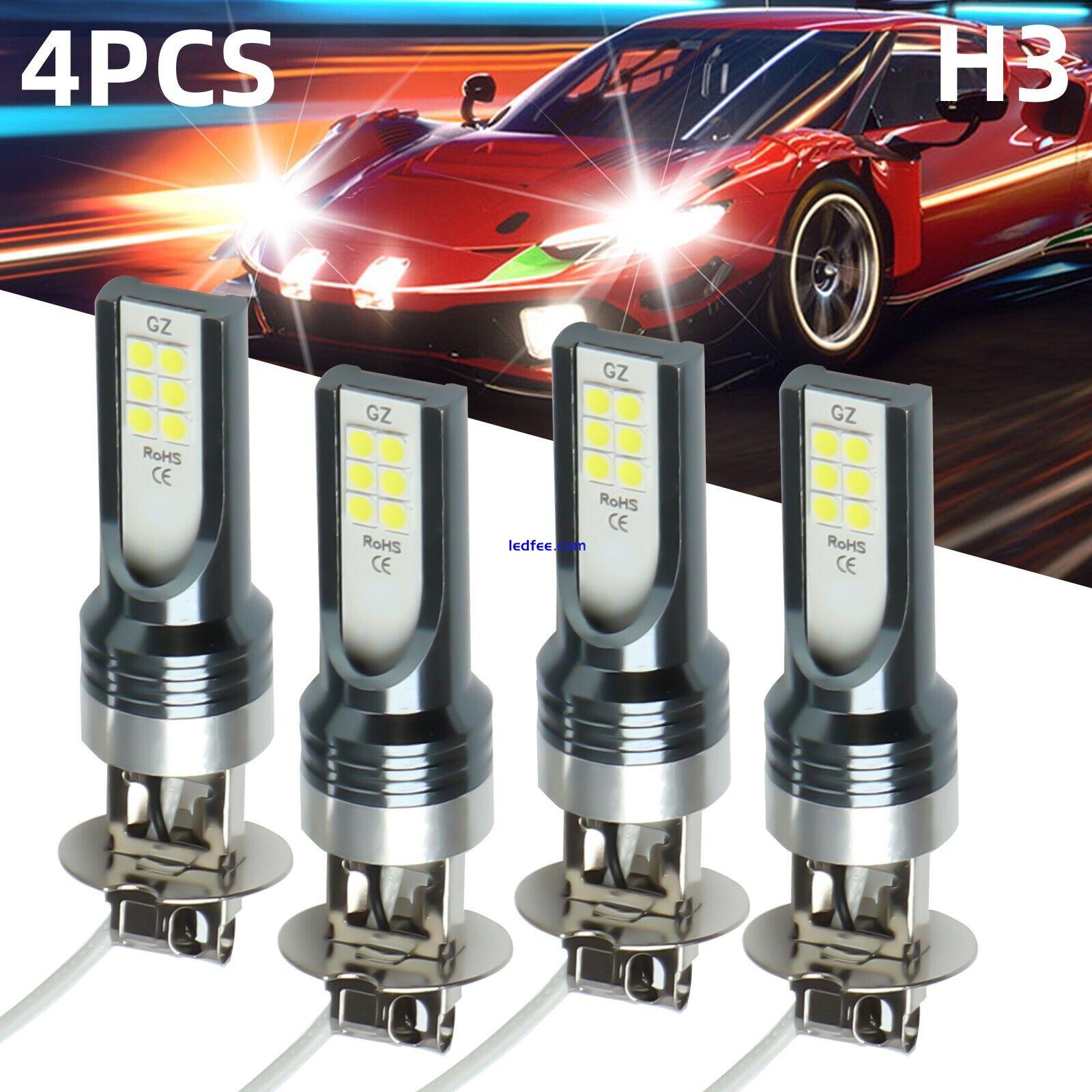 4x H4 LED Headlight Bulb Kit High Low Beam 220W 60000LM Super Bright 6000K White 1 