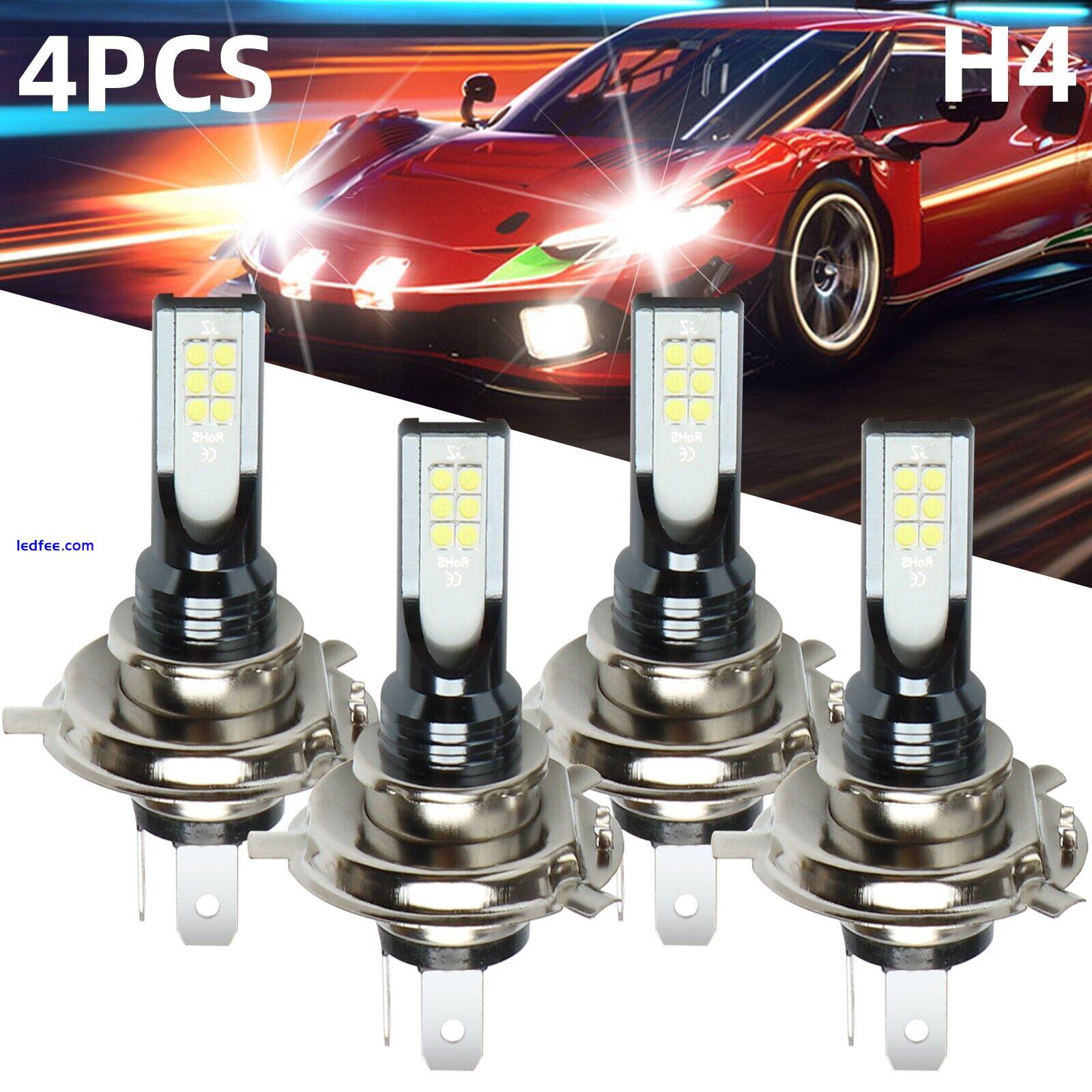 4x H7 LED Headlight Bulb Kit High Low Beam 220W 60000LM Super Bright 6000K White 0 