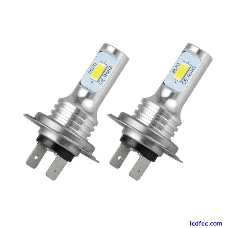 H7 Xenon White LED High/Low Beam Headlight Bulbs 2Pc For BMW E90 F30 328i 330i 0 