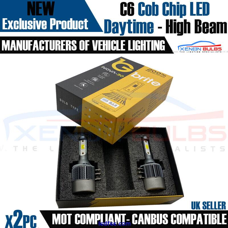 2X CANBUS GOLF MK7 H15 C6 LED DRL HIGH BEAM BULBS PURE XENON WHITE 6000K 3 