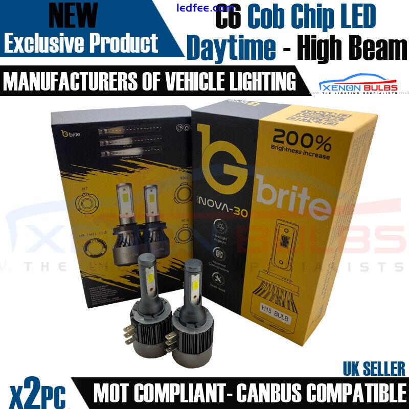 2X CANBUS GOLF MK7 H15 C6 LED DRL HIGH BEAM BULBS PURE XENON WHITE 6000K 1 