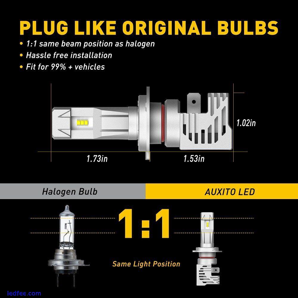 2x 120W high Power H7 LED Headlight Kits 6500K Xenon White Replace Bulb 24000LM 5 