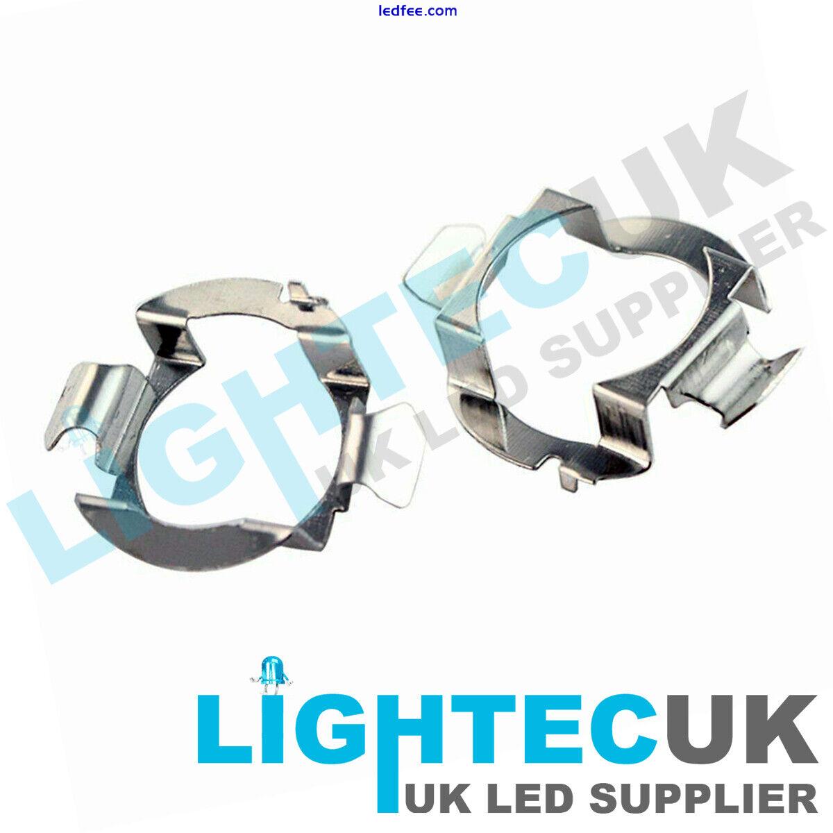 2 LIGHTEC UK UNIVERSAL H7 LED RETAINER BULB HOLDER CLIP ADAPTER HEAD LIGHT  5 