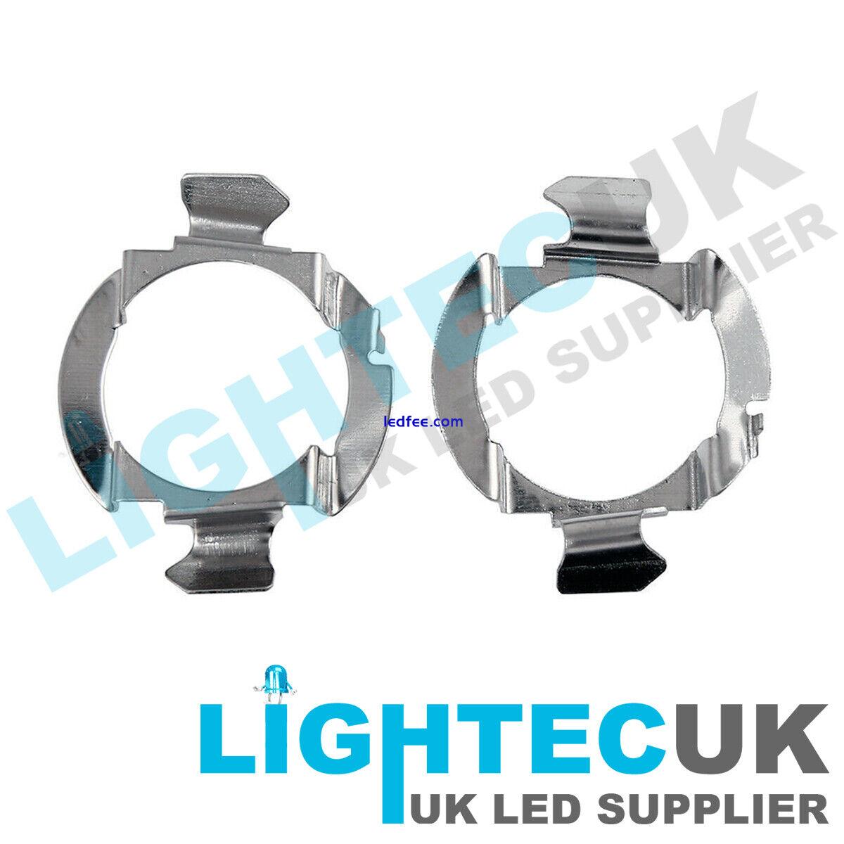 2 LIGHTEC UK UNIVERSAL H7 LED RETAINER BULB HOLDER CLIP ADAPTER HEAD LIGHT  2 