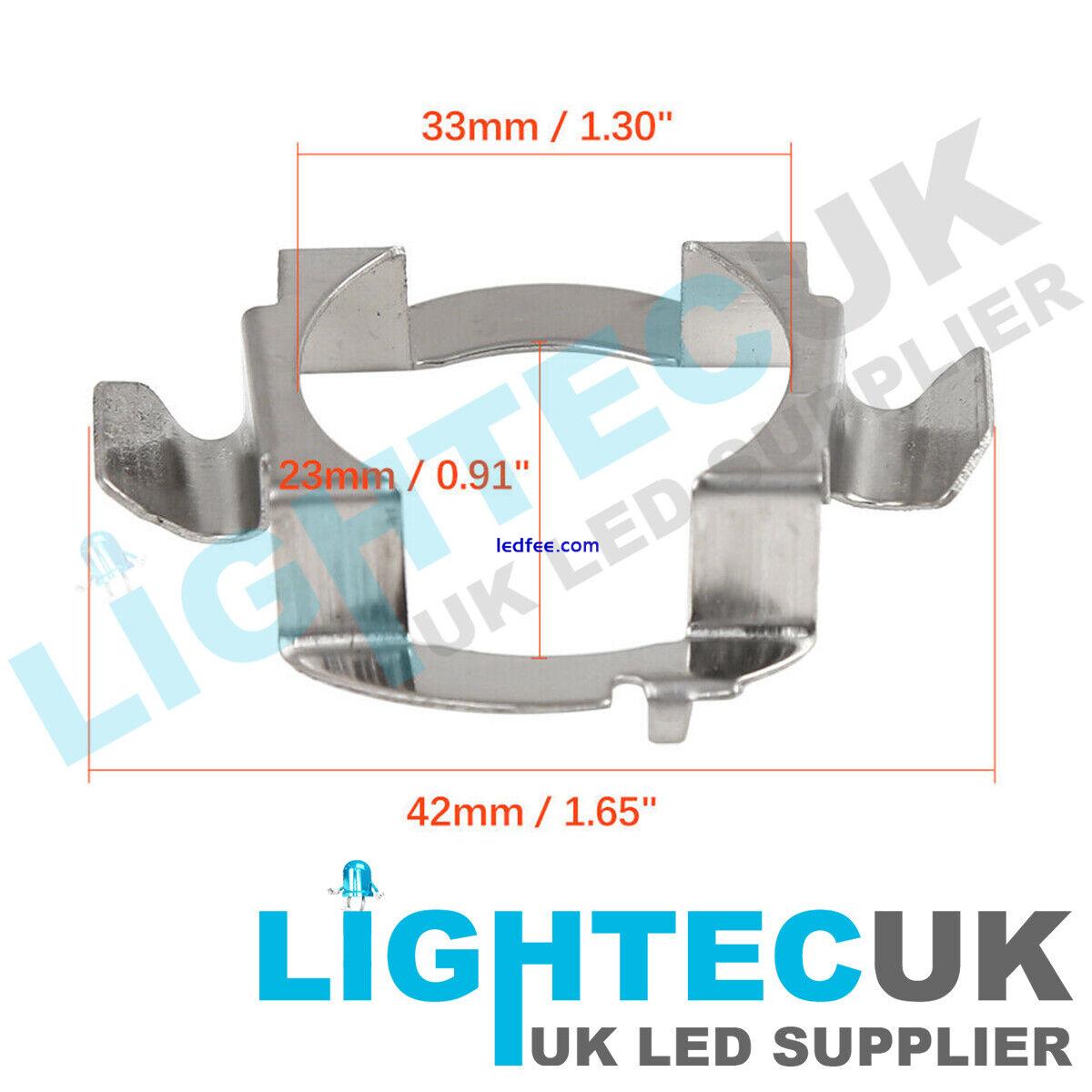 2 LIGHTEC UK UNIVERSAL H7 LED RETAINER BULB HOLDER CLIP ADAPTER HEAD LIGHT  0 