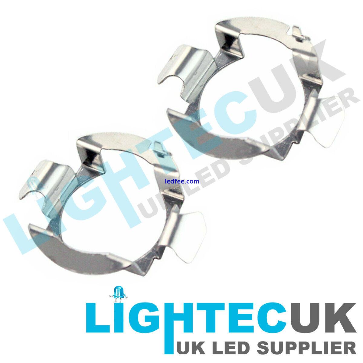 2 LIGHTEC UK UNIVERSAL H7 LED RETAINER BULB HOLDER CLIP ADAPTER HEAD LIGHT  4 