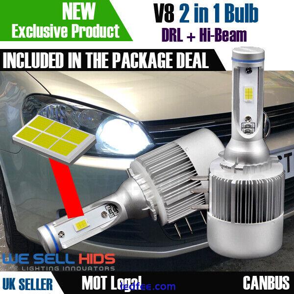 VW GOLF MK6 LED H7 H15 HEADLIGHT BULBS PACKAGE DRL HIGH BEAM FLASH SIDE LIGHTS 0 