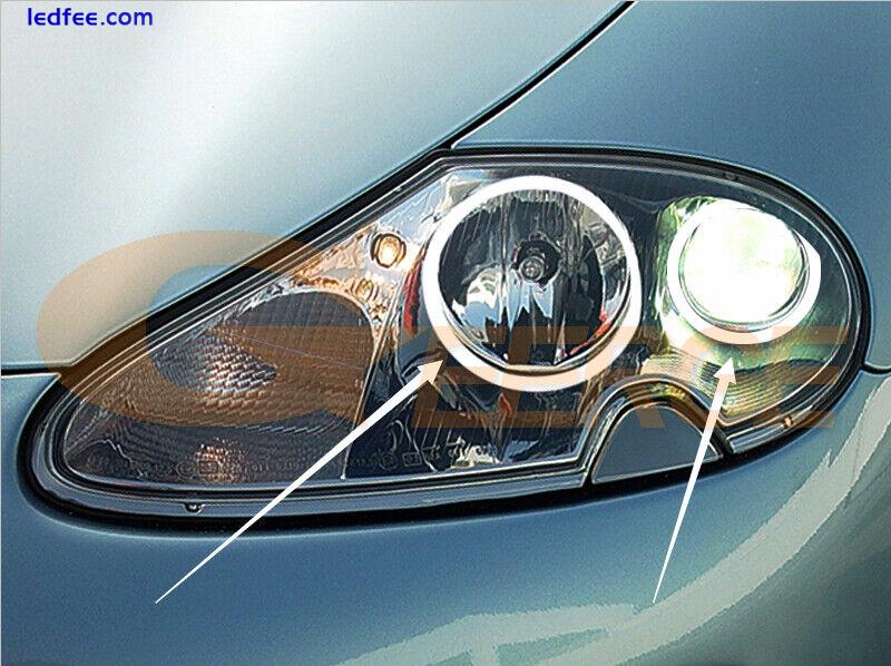 For Jaguar XK 8 XK8 XKR X100 A/W Switchback Turn Signal Led Angel Eyes Halo Ring 1 