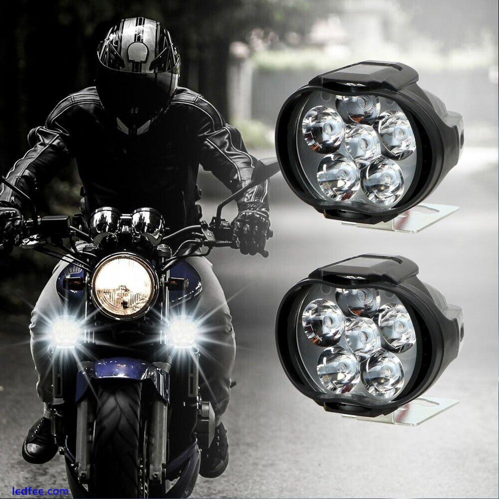 Motorcycle Headlights Spot Front Fog Lights LED Waterproof Work Lamps 12-Volt 1 