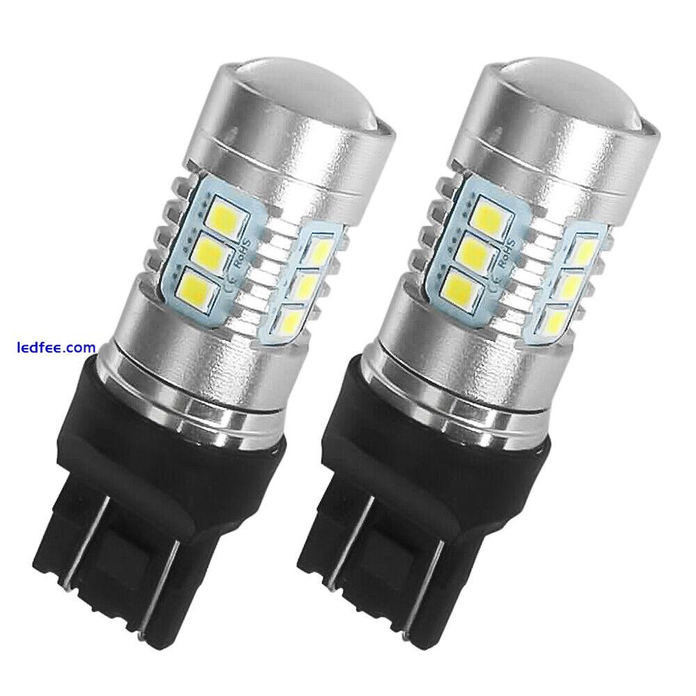 2X W 21/ 5w 580 T20 Super White DRL 7443 582 Bulb 12V 24V LED Reverse Light 5.5W 5 