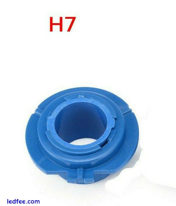 2x H7 LED Car Headlight Bulb Base Adapter Socket Retainer Holder Replacement kit 3 