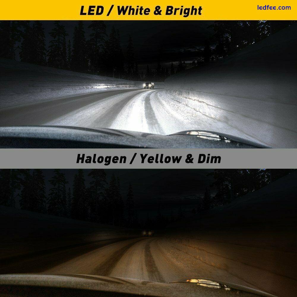 H3 LED Hi/Low Kit Beam Headlight Driving Bulb Turn Signals DRL Car Fog Light 2 