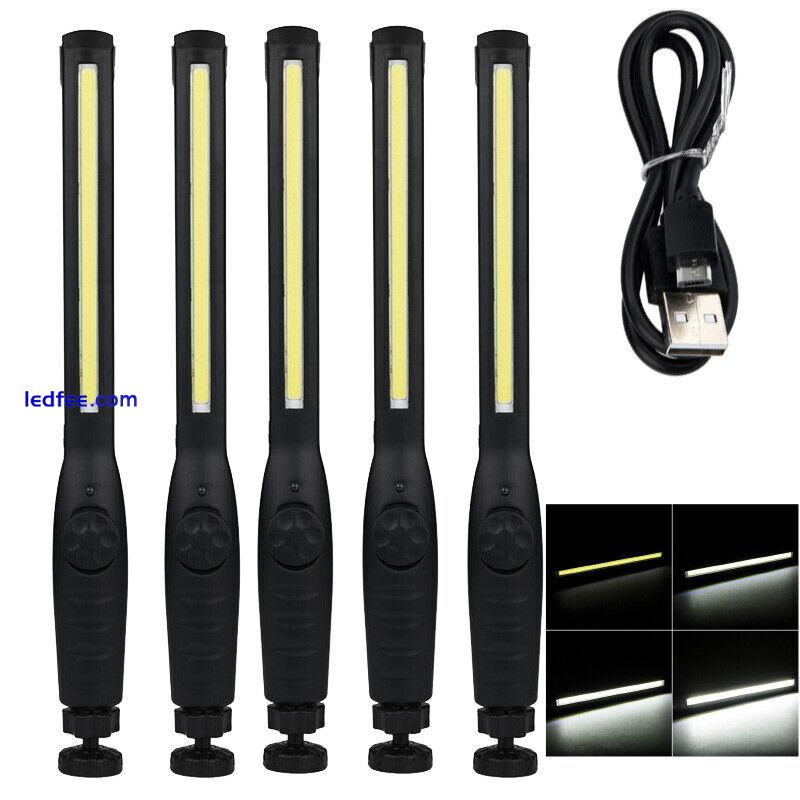 Portable COB LED Work Light Car Garage Mechanic USB Rechargeable Torch Lamp UK 0 