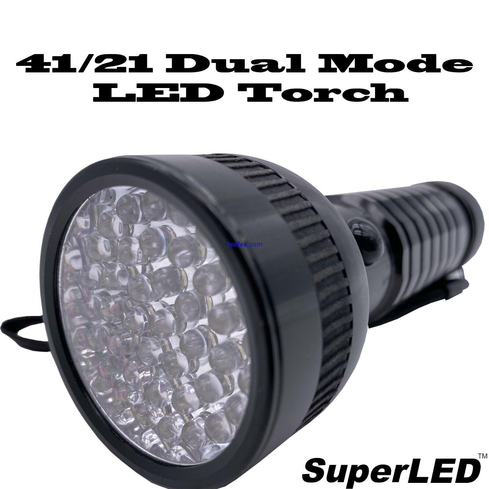 LED Super Bright Torch Dual Mode 41/21 Alloy Shock & Water Resistant Flashlight 4 