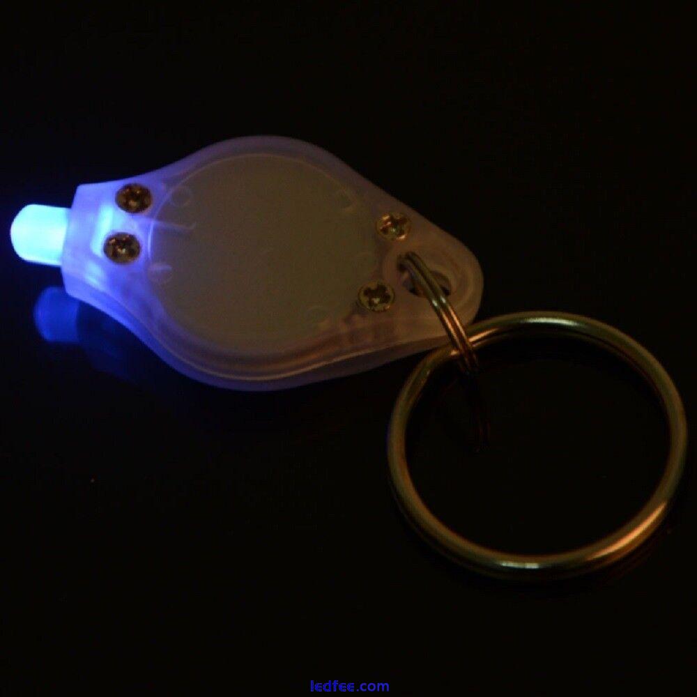 Led Torch Keychain Flashlight Key Ring - Bright White or UV LED Lamp 1 