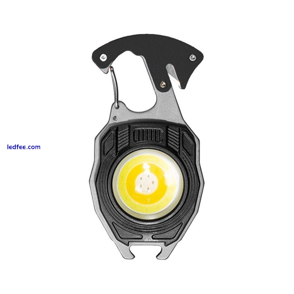 Multi-Function Mini Keychain Flashlight LED Torch Work Lamp Cigarette Ligh 9P6T 5 