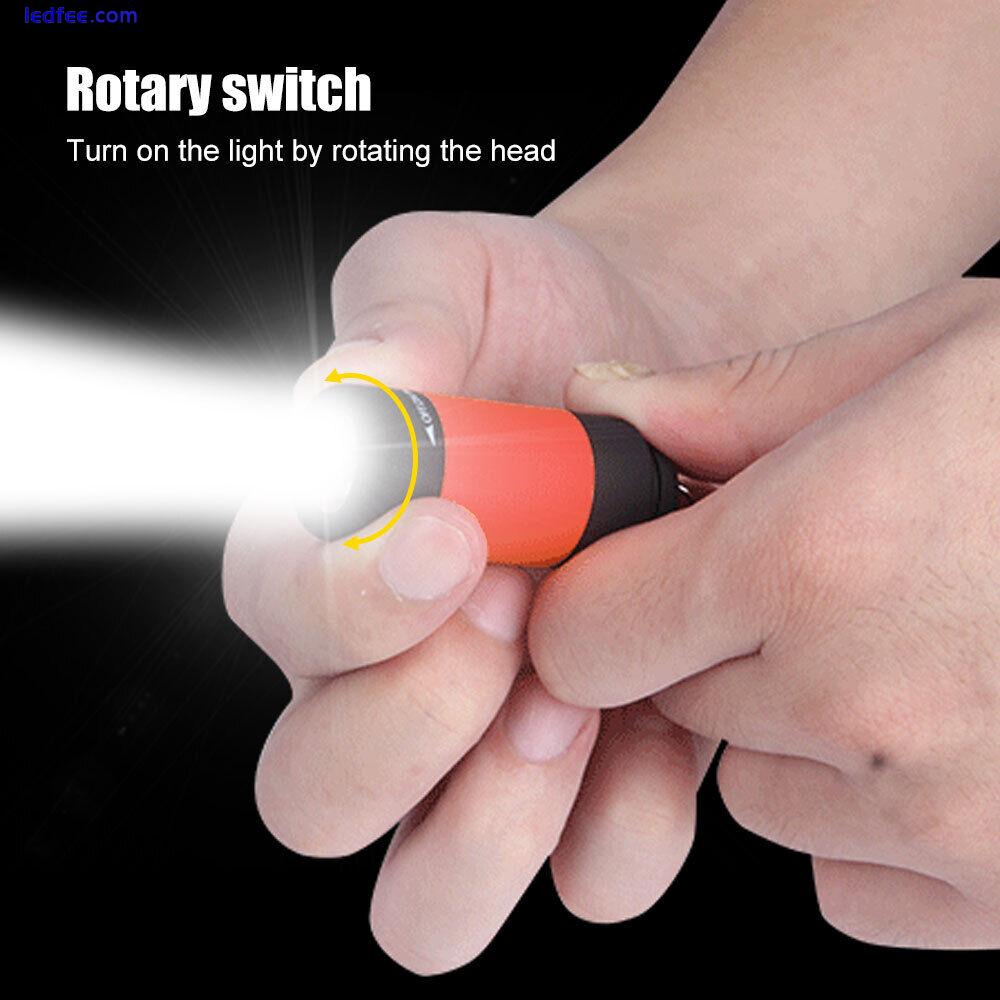 Mini USB Rechargeable LED Flashlight Keychain Torch Pocket Lamp Gift for Kids UK 5 