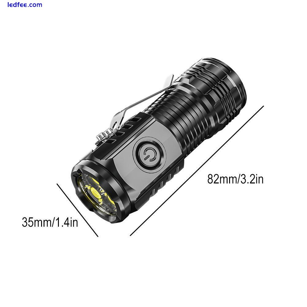 Three Eyed Flashlight Rechargeable Mini LED Flashlights  High Lumens 2-4H 2 