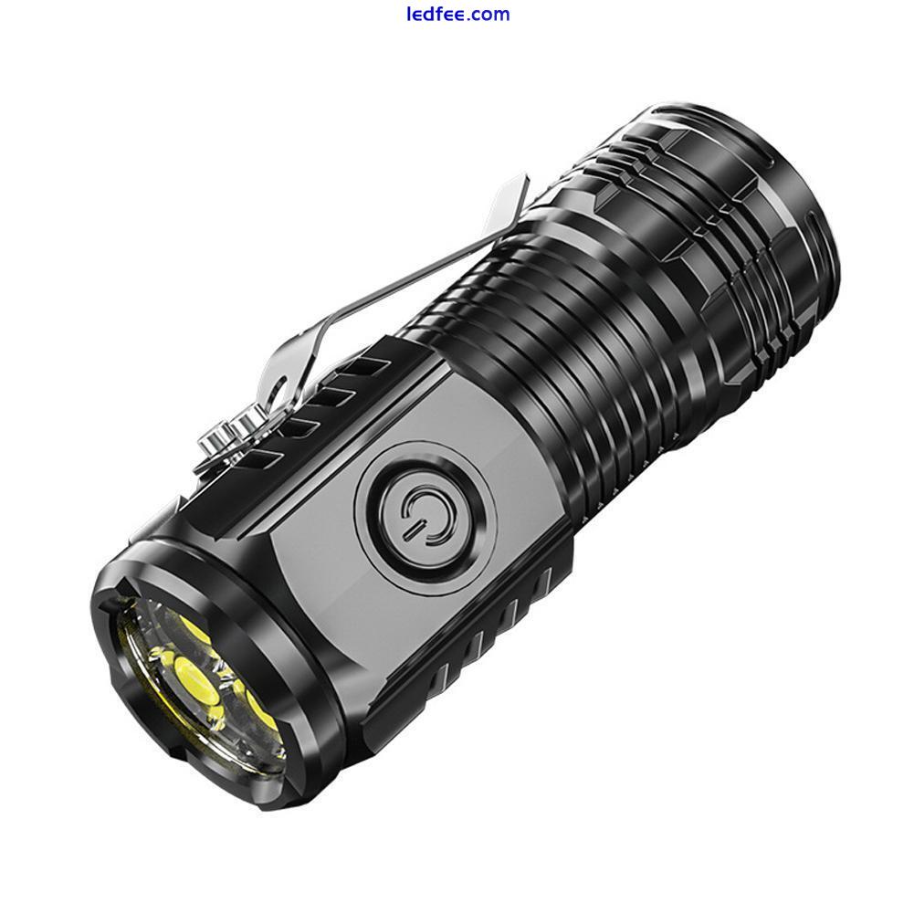 Three Eyed Flashlight Rechargeable Mini LED Flashlights  High Lumens 2-4H 1 