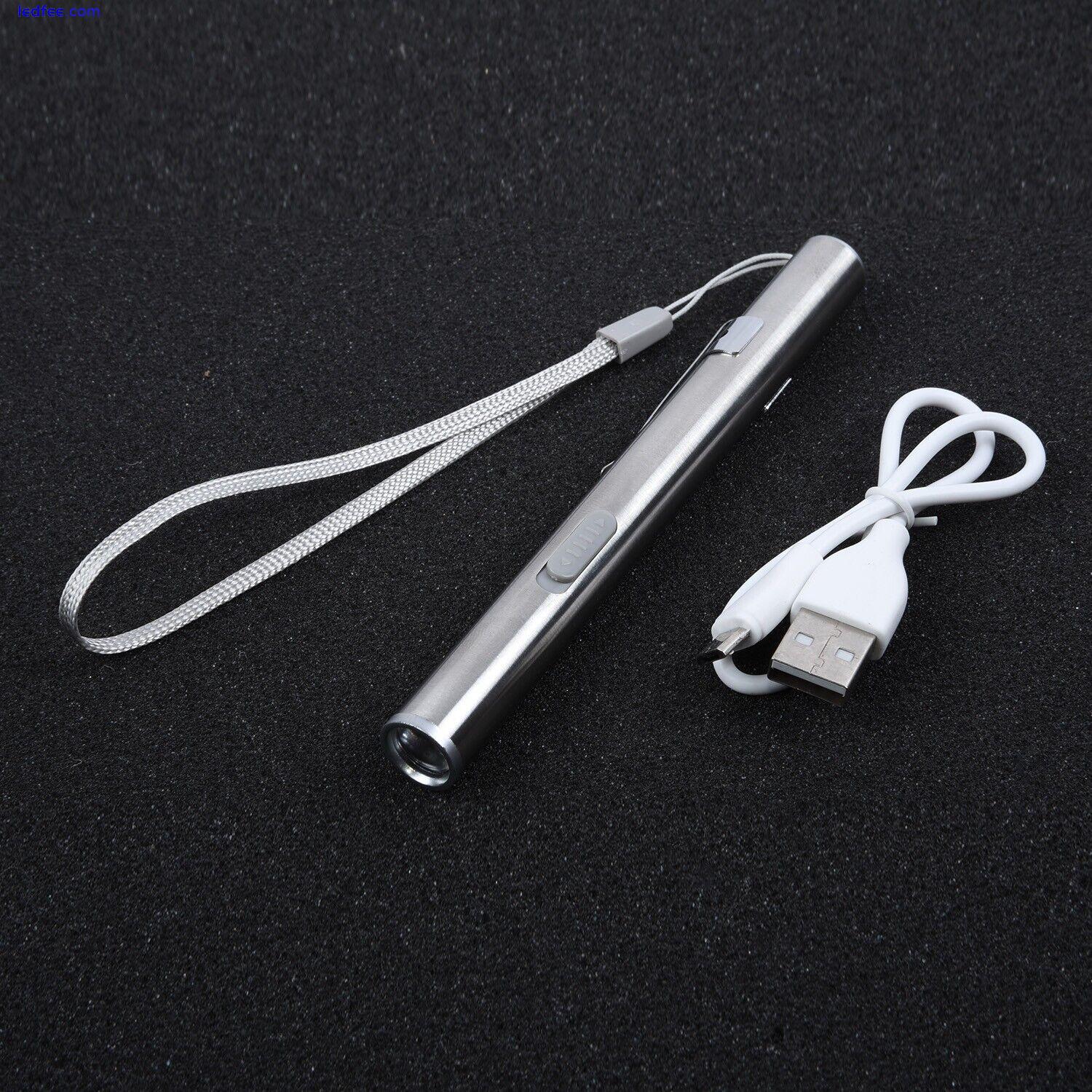 Pencil Flashlight LED Torch USB Rechargeable Mini Pocket Light Hot Sale 3 