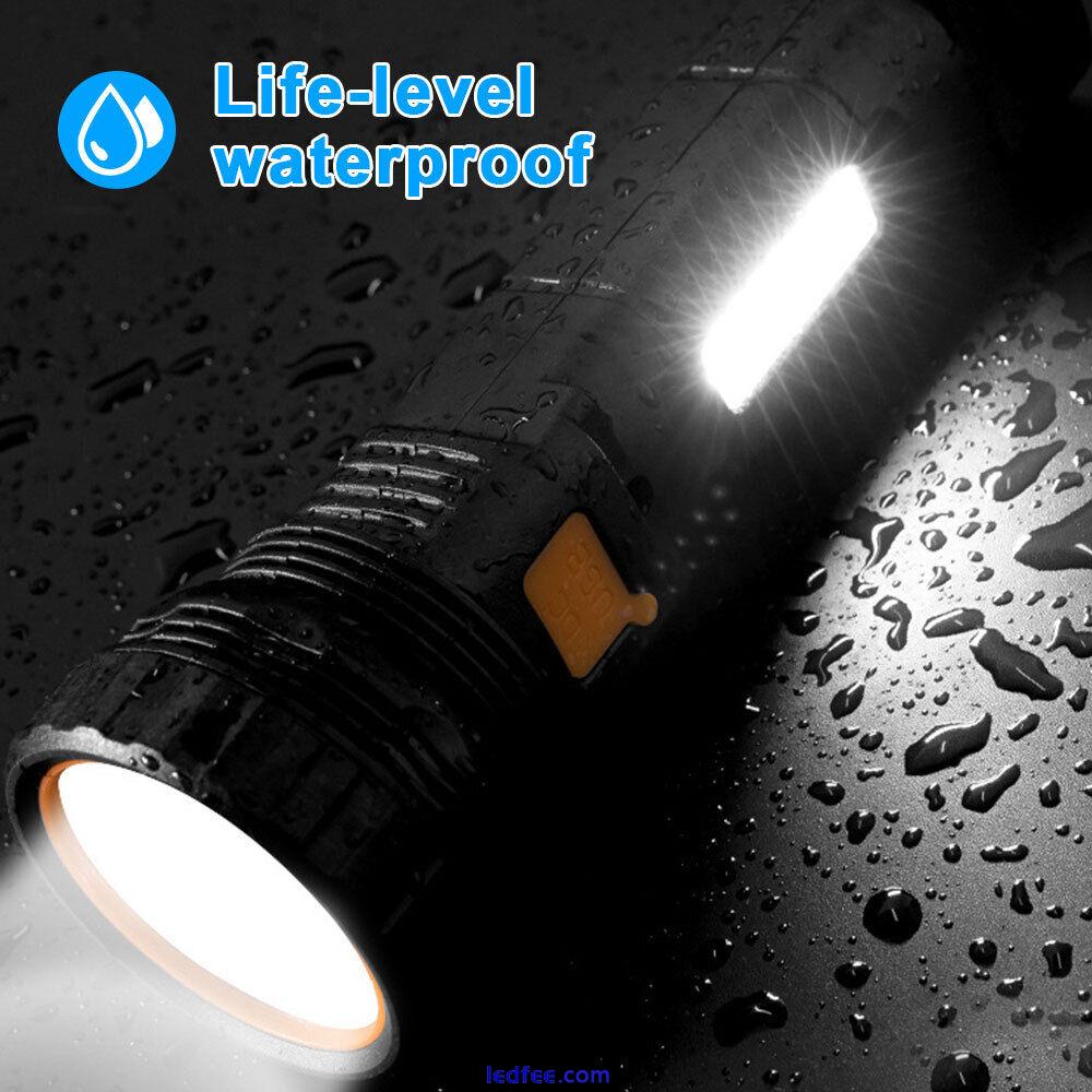 50000lm LED Solar Flashlight USB Rechargeable Torch Lanterna Emergency Lamp 1 